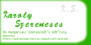 karoly szerencses business card